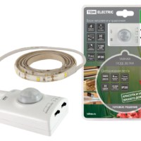 Умная подсветка SMD2835-30LED/m-IP20-5В-2,4Вт-3000К(1 м),датчик движ.и освещ.,акк.Li-Ion 1100мАч TDM