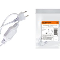 Шнур сетевой для неона SMD2835-220 В круглого, TDM