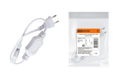 Шнур сетевой для неона SMD2835-220 В круглого, TDM