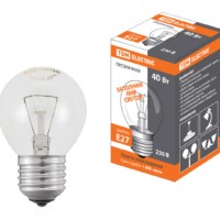 Лампа ЛН шар 40Вт Е27 230В прозрачная TDM