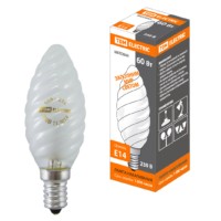 Лампа ЛН свеча витая 60Вт Е14 230В матовая TDM