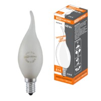 Лампа ЛН свеча на ветру матовая 60Вт 230В Е14 TDM