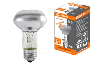 Лампа ЛН зеркальная R63 60Вт 230В Е27 TDM