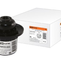 Патрон карболитовый с кольцом Е27 чёрный TDM