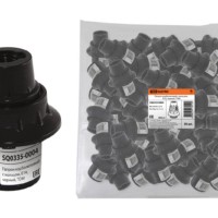 Патрон карболитовый с кольцом Е14 чёрный TDM