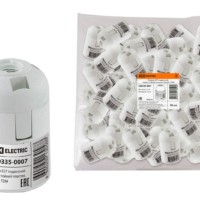 Патрон Е27 подвесной термостойкий пластиковый белый (1/200) TDM SQ0335-0007