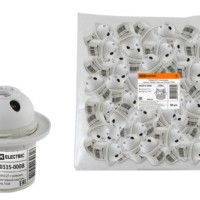 Патрон Е27 с кольцом термостойкий пластиковый белый TDM