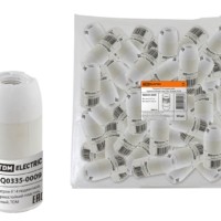 Патрон Е14 подвесной термостойкий пластиковый белый TDM