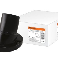 Патрон карболитовый настенный Е27 чёрный наклонный Б/Н TDM