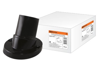 Патрон карболитовый настенный Е27 чёрный наклонный Б/Н TDM