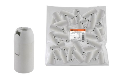 Патрон Е14 подвесной термостойкий пластиковый белый Б/Н TDM