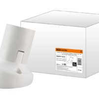 Патрон Е27 настенный термостойкий пластиковый наклонный белый Б/Н TDM