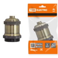 Патрон подвесной Е27 металлический “Лофт” бронза TDM