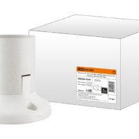 Патрон Е27 потолочный термостойкий пластиковый прямой белый Б/Н (10/10/200) TDM SQ0335-0049