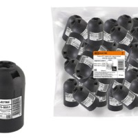 Патрон Е27 подвесной термостойкий пластиковый чёрный TDM