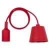 Патрон пластиковый Е27 с подвесом 1 м красный TDM