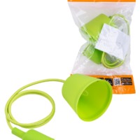 Патрон пластиковый Е27 с подвесом 1 м зеленый TDM