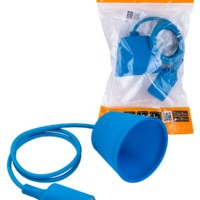 Патрон пластиковый Е27 с подвесом 1 м синий (1/60) TDM SQ0335-0066