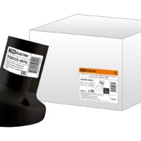 Патрон Е27 настенный термостойкий пластиковый наклонный чёрный TDM