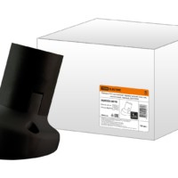 Патрон Е27 настенный термостойкий пластиковый наклонный чёрный Б/Н TDM