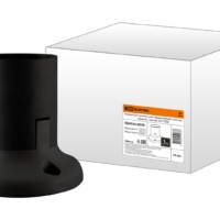 Патрон Е27 потолочный термостойкий пластиковый прямой чёрный Б/Н TDM