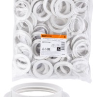 Кольцо для патрона Е27 термостойкий пластиковый белый Б/Н TDM