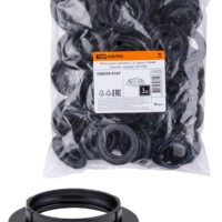 Кольцо для патрона Е14 термостойкий пластиковый чёрный Б/Н TDM