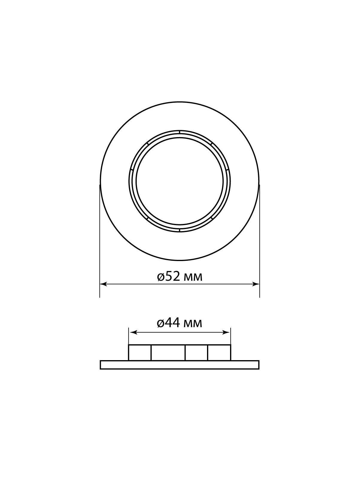 Кольцо для патрона Е27 термостойкий пластиковый чёрный TDM — изображение 4