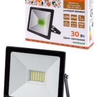 Прожектор светодиодный СДО-04-020Н-К (красный свет) 20 Вт, IP65, черный, Народный