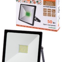 Прожектор светодиодный СДО-04-030Н-К (красный свет) 30 Вт, IP65, черный, Народный