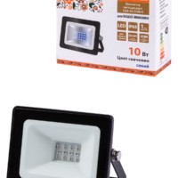 Прожектор светодиодный СДО-04-010Н-З (зелёный свет) 10 Вт, IP65, черный, Народный