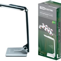 Светильник светодиодный настольный  СН-360, складной, сенсор-диммер, 220 В, 10 Вт, 5300 К хром  TDM