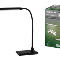 Светильник светодиодный настольный СН-28, 6 Вт, сенсор-диммер, 5000 К, 220 В, черный, TDM