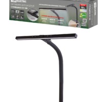 Светильник светодиод. струбцина СН-100, гибкий, сенс-димм, 10Вт, 3000-6000 К, авт.рег, черн. TDM