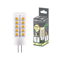 Лампа СДЛ G4 3Вт AC/DC 12В 3000К SMD 16×43мм TDM