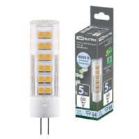 Лампа СДЛ G4 5Вт AC/DC 12В 4000К SMD 16×57мм TDM