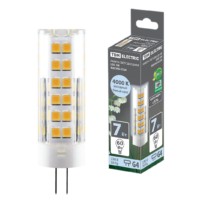 Лампа СДЛ G4 7Вт 230В 4000К SMD 18,5×57мм TDM