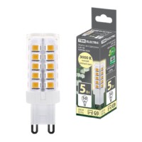 Лампа СДЛ G9 5Вт 230В 3000К SMD 16×49мм TDM