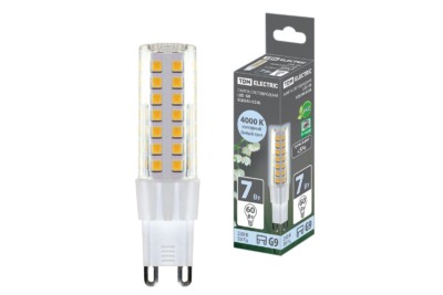 Лампа СДЛ G9 7Вт 230В 4000К SMD 17,5×65,5мм TDM