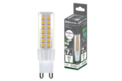Лампа СДЛ G9 7Вт 230В 6500К SMD 17,5×65,5мм TDM