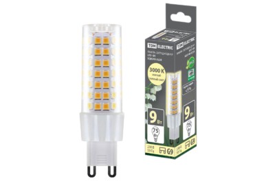 Лампа СДЛ G9 9Вт 230В 3000К SMD 21,5×70,5мм TDM
