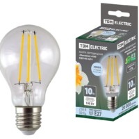 Лампа СДЛ Филамент А60 10Вт 230В 4000К E27 TDM