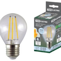 Лампа СДЛ Филамент G45 6Вт 230В 4000К E27 TDM