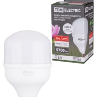 Лампа СДЛ T 60Вт 230В 6500К E27 160×268мм TDM