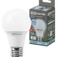 Лампа СДЛ А60 10Вт 230В 4000К E27 TDM