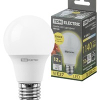 Лампа СДЛ А60 12Вт 230В 3000К E27 TDM