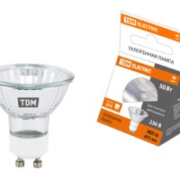Лампа галогенная MR16 GU10 50Вт 230B JCDRC с отражателем TDM