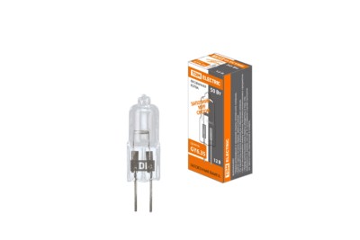 Лампа капсульная галогенная GY6.35 50Вт JC 12В прозрачная TDM