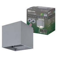 Светильник настенный LED, Кватро, 2х3 Вт, 4000 К, Н100 мм, алюм./сер., вверх/вниз, IP65, TDM