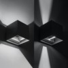 Светильник настенный LED, Кватро, 2х3 Вт, 4000 К, Н100 мм, алюм./сер., вверх/вниз, IP65, TDM
